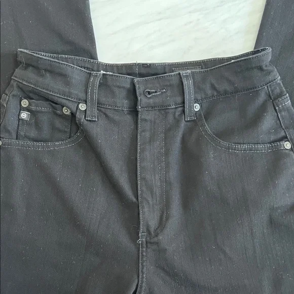 Ag Adriano Goldschmied Black Ultra High Rise Wide leg DEVEN Jeans - Picture 8 of 9